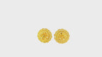 22K Yellow Gold Traditional Stud Earrings | Classic Polished Tops