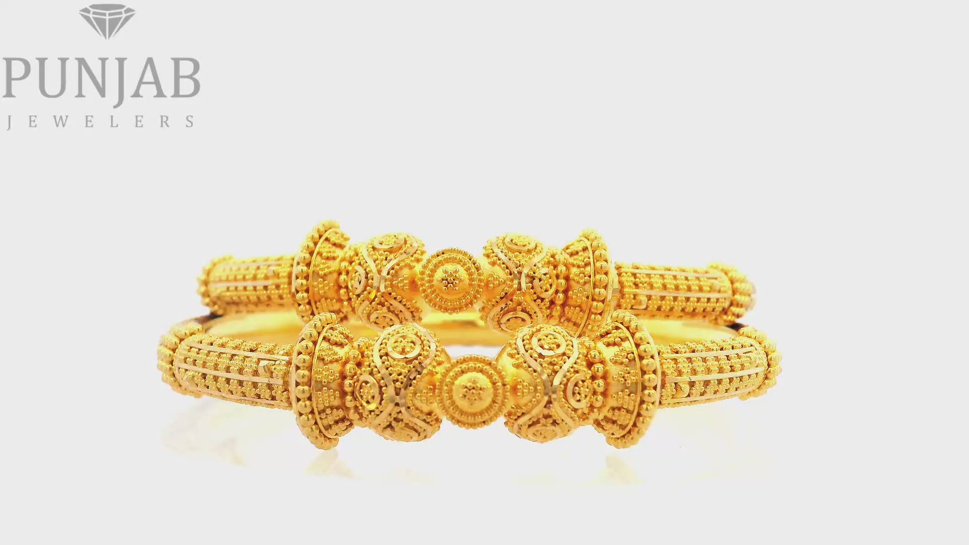22K Yellow Gold Meenakari Screw Open Bangles – Traditional Artistic Elegance