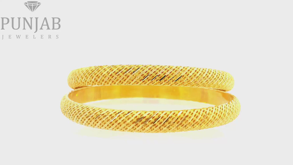 22K Yellow Gold Traditional Bangles – Timeless Heritage Elegance