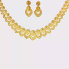 22K Three-Tiered Yellow Gold Layered Necklace with Polished Disc and Bar Accents