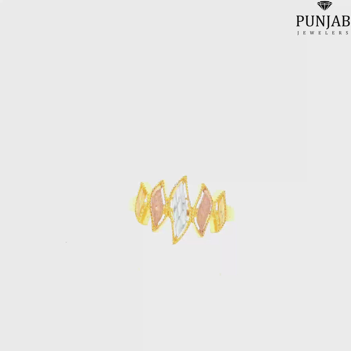 22K Two-Tone Gold Fancy Ring