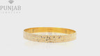 22K Yellow Gold Two Tone Bangles – Elegant Dual Finish Design