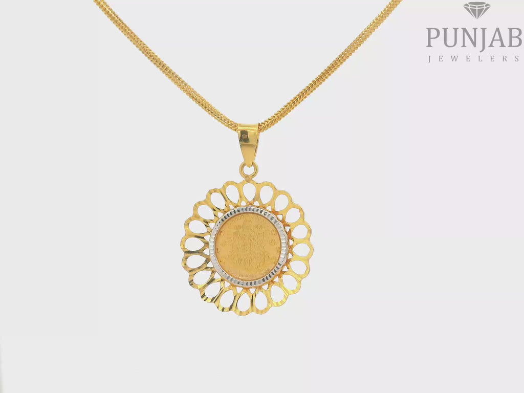 22K Yellow Gold Om Pendant