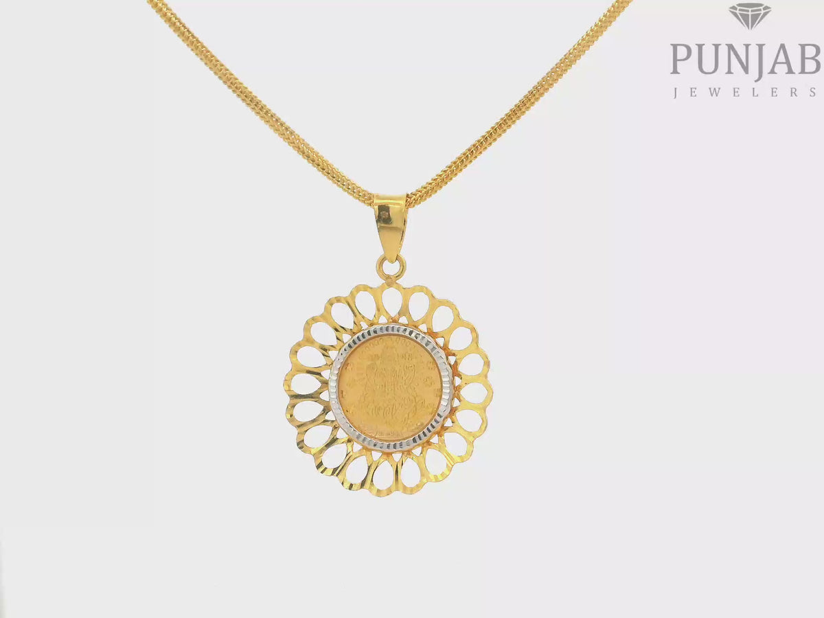 22K Yellow Gold Om Pendant