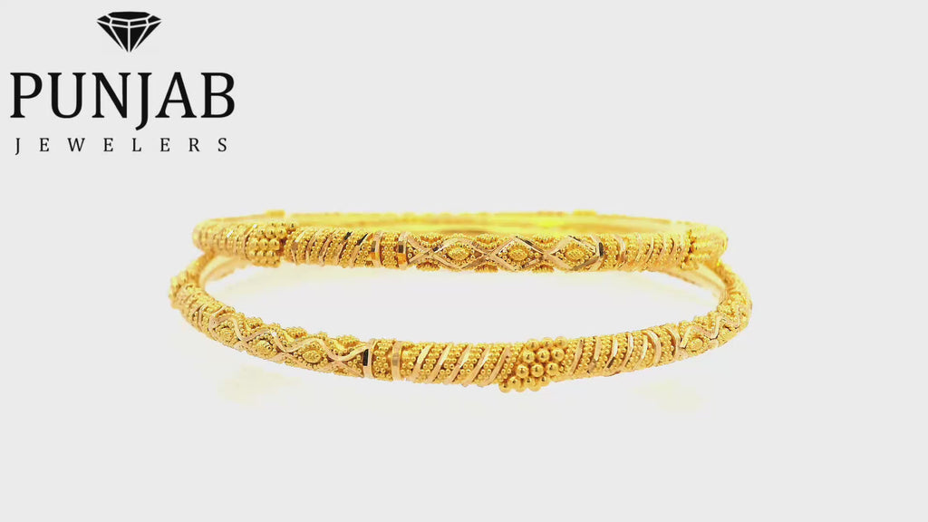 22K Yellow Gold Traditional Bangle