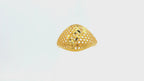 22k Yellow Gold Mesh Pattern Ring