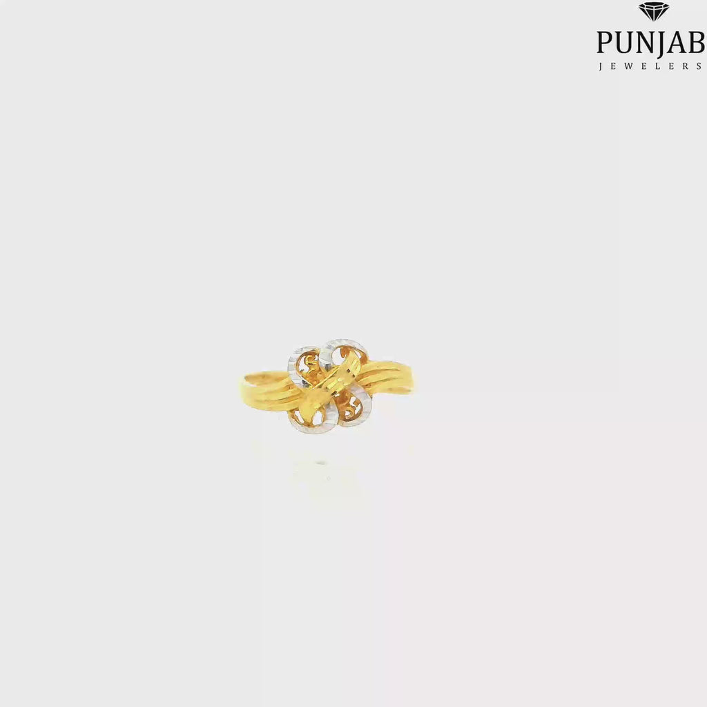 22K Two-Tone Gold Ring
