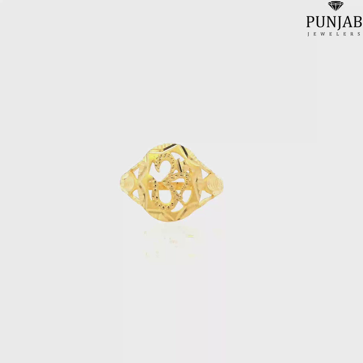 22K Yellow Gold Om Ring