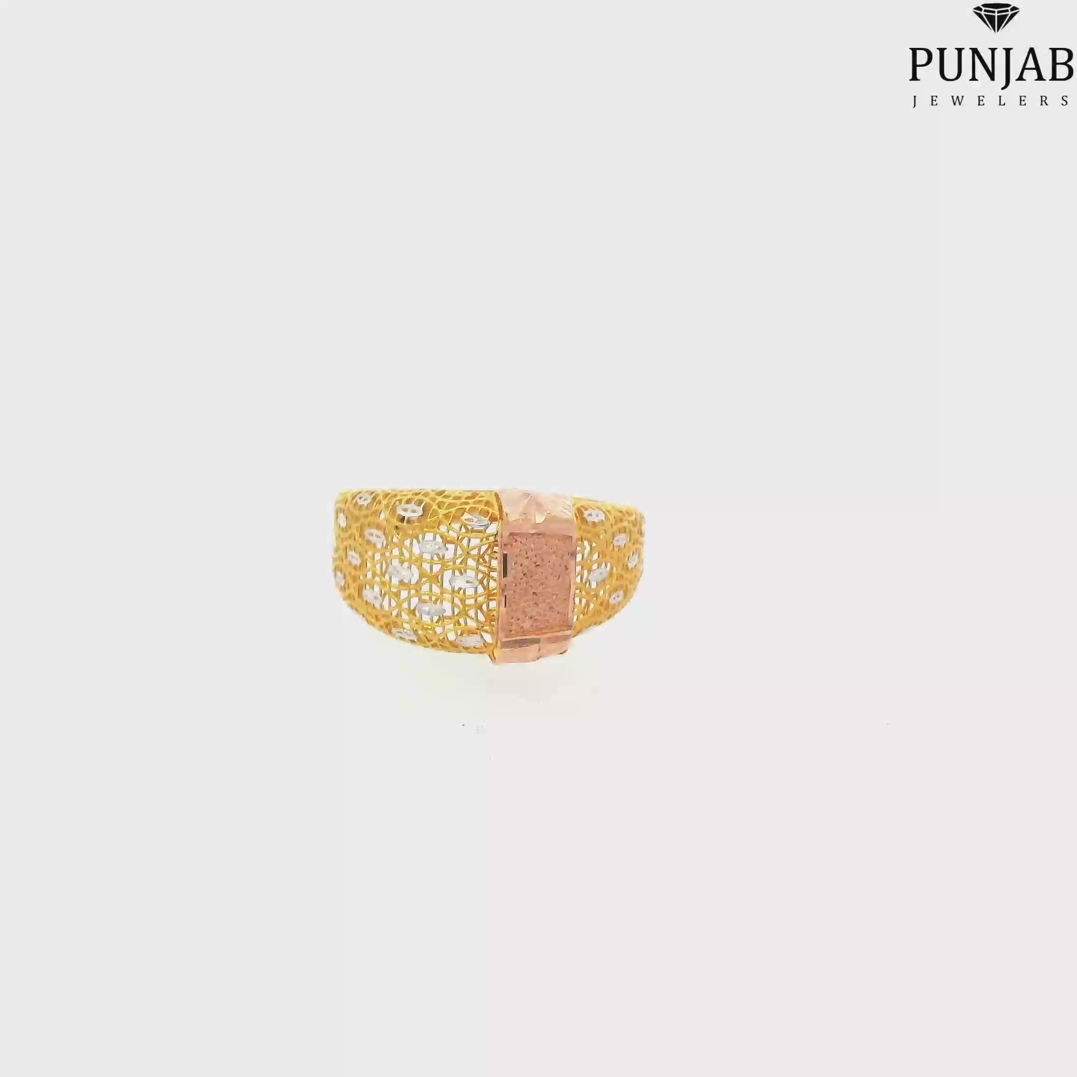 22K Two-Tone Gold Ring
