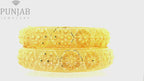 22K Yellow Gold Screw Open Bangles – Classic Elegance
