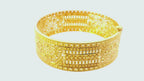 22K Yellow Gold Screw Bangle with Intricate Detailing