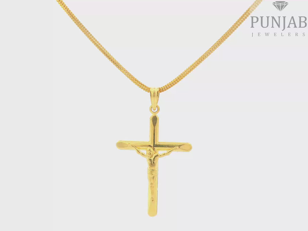 22K Yellow Gold Cross Pendant