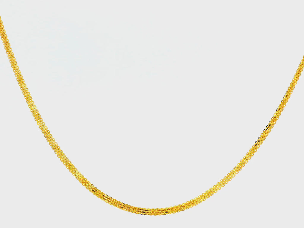 22K Yellow Gold Chain Necklace with 1.65mm Width