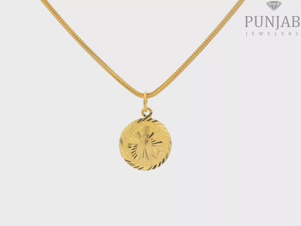 22K Yellow Gold Allah Pendant