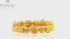 22K Yellow Gold Traditional Screw Open Bangles – Classic Heritage Design