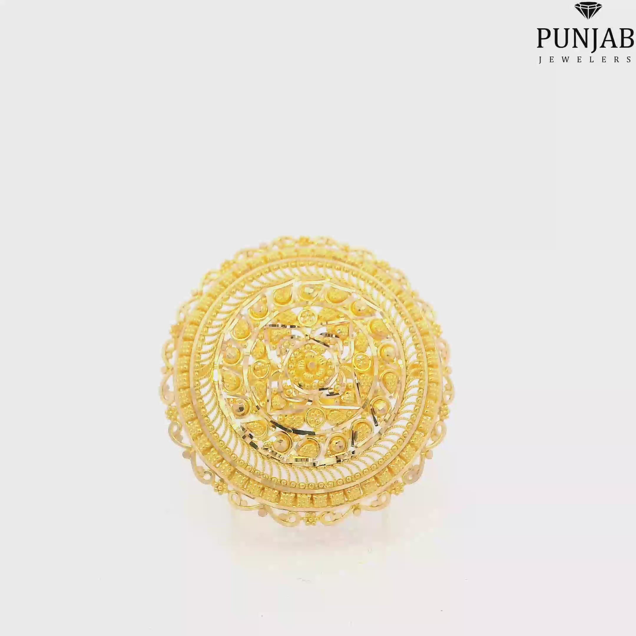 22K Yellow Gold Adjustable Traditional Ring