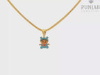 22K Two-Tone Gold Pendant