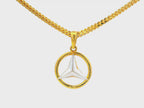 22K Yellow and White Gold Dual-Tone Pendant