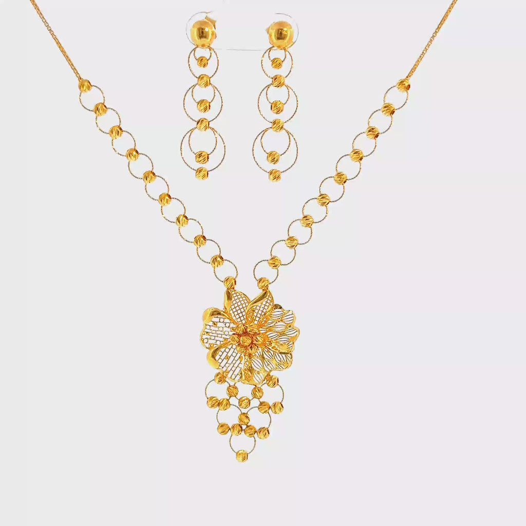 22K Minimalist Layered Yellow Gold Multi-Strand Cable Chain Necklace