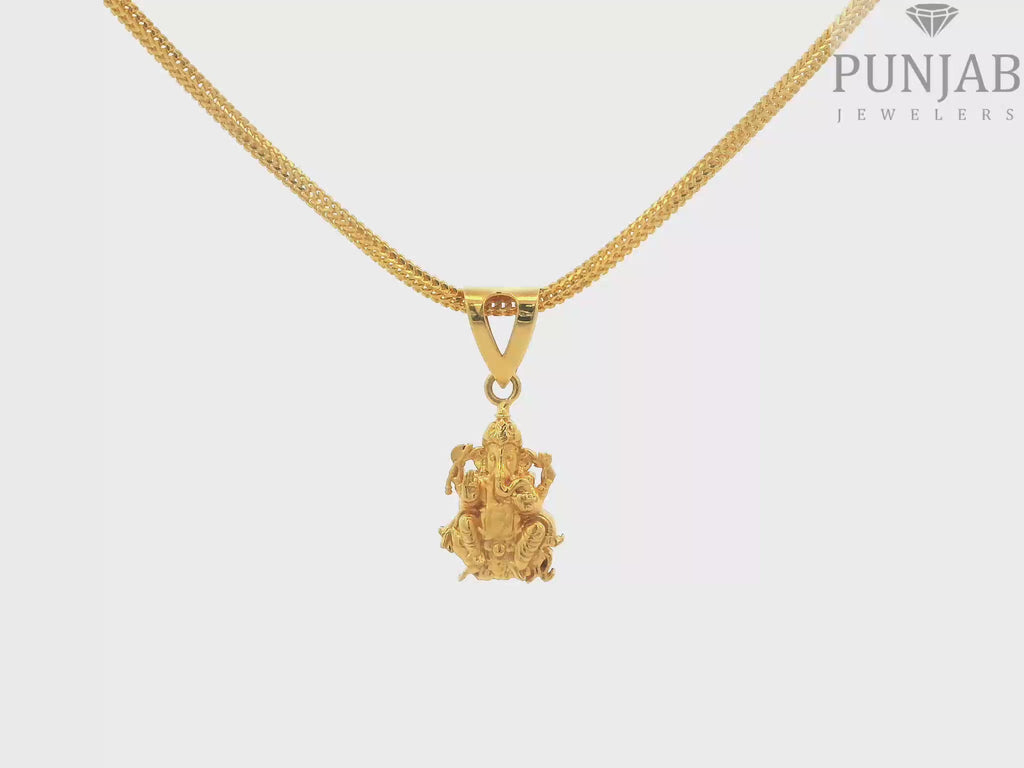 22K Yellow Gold Om Pendant