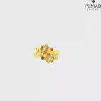 22K Yellow Gold Fancy Ring with Cubic Zirconia