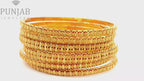 22K Yellow Gold Traditional Bangles Set – Timeless Heritage Elegance