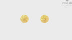 22K Yellow Gold Fancy Stud Earrings with Push Back