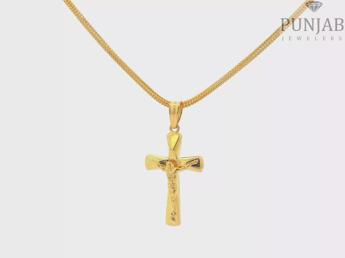 22K Yellow Gold Cross Pendant