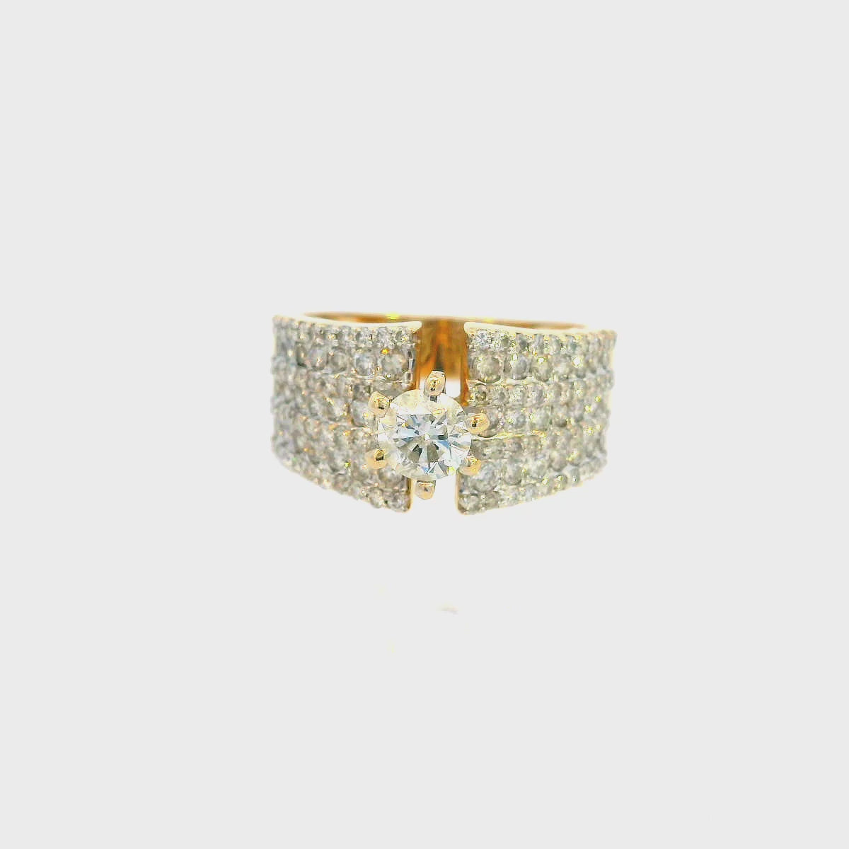 14K Yellow Gold Diamond Ring with 0.95 CT Diamond