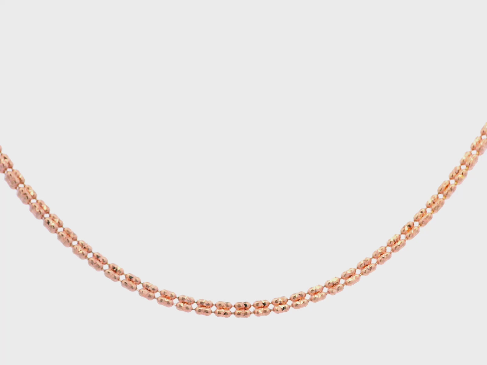 22K Rose Gold Necklace with Intricate Detailing
