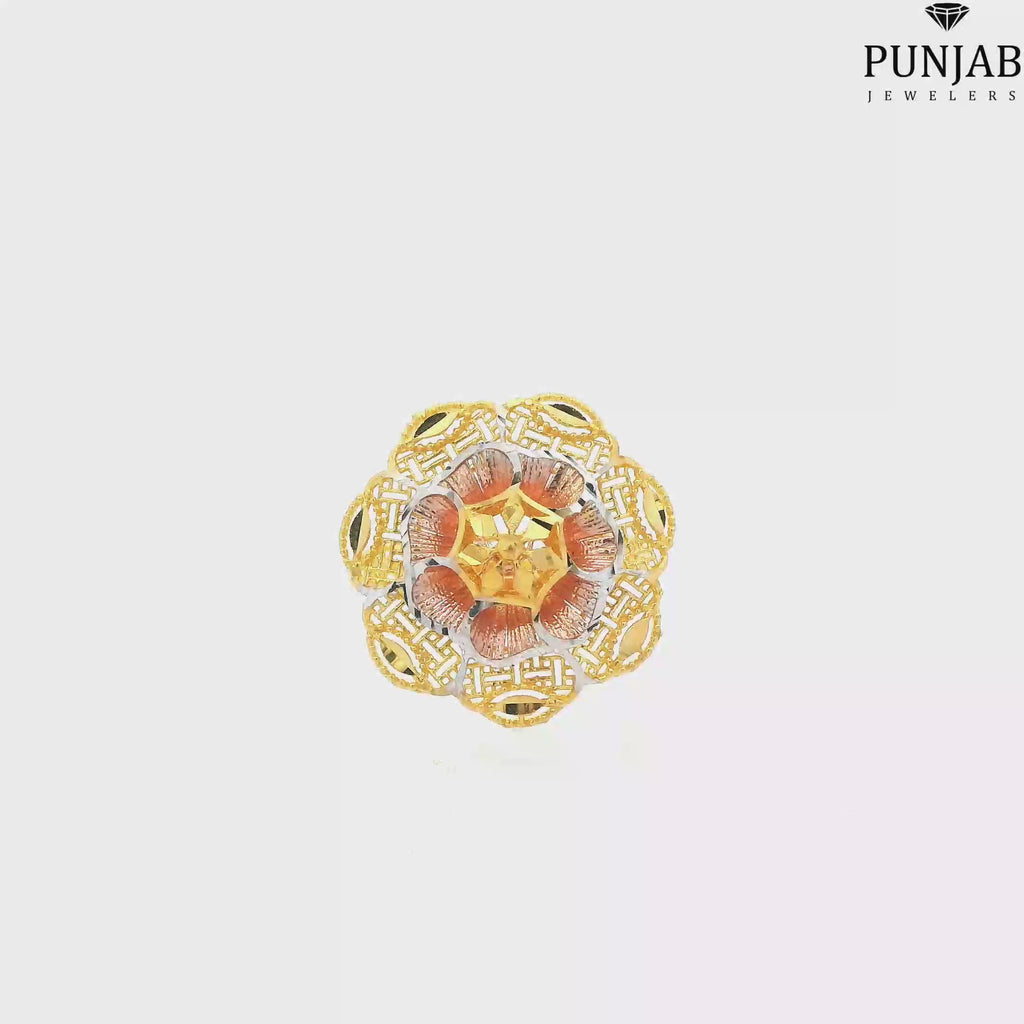 22K Two-Tone Gold Ring