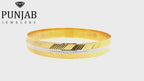 22K Two-Tone Gold Bangle