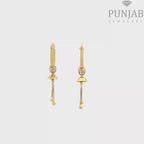 22K Two-Tone Gold Hoop Earrings