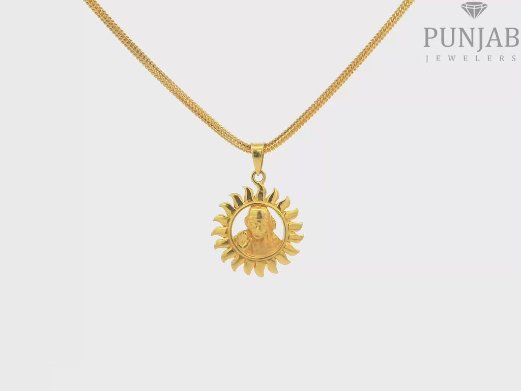 22K Yellow Gold Om Pendant