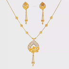 22K Minimalist Graduated Yellow Gold Beaded Strand Necklace
