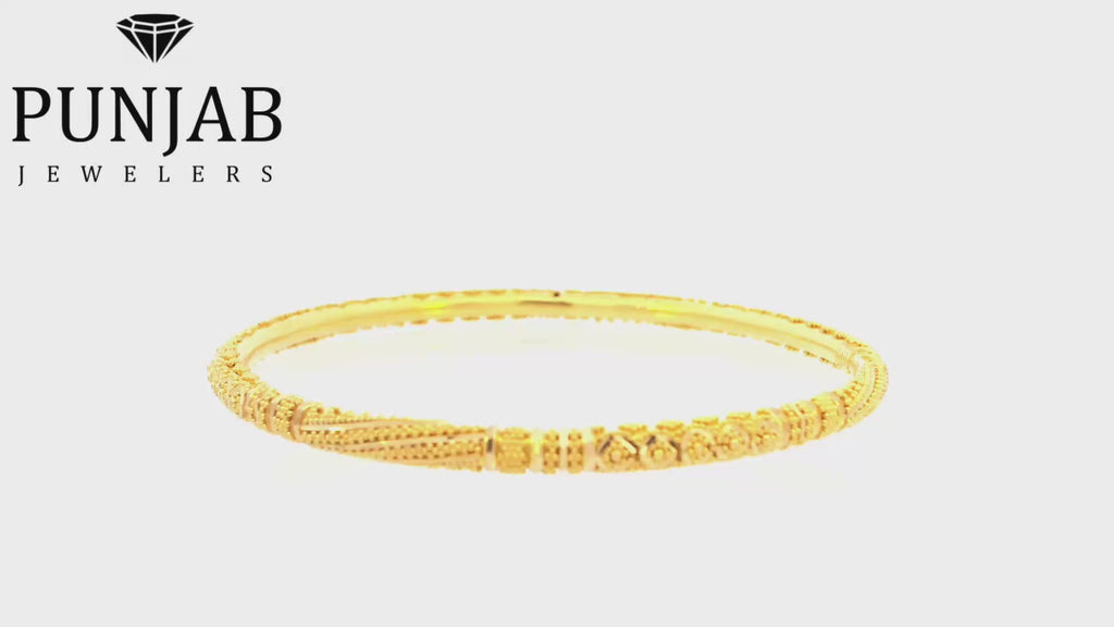22K Yellow Gold Traditional Bangle